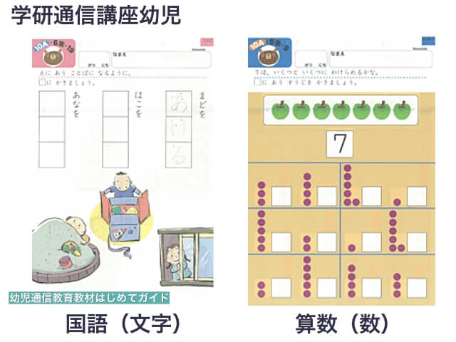 学研通信講座・幼児コース(文字・数の教材)