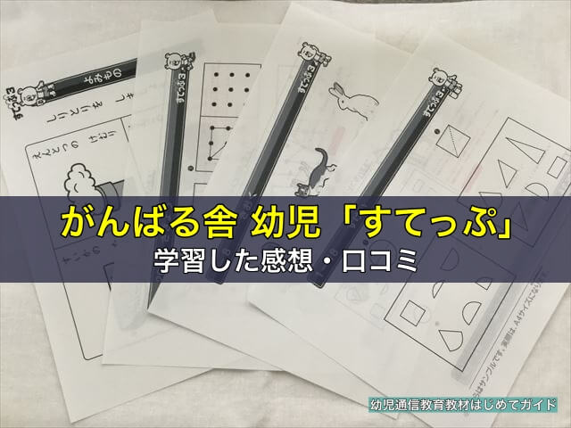 がんばる舎幼児「すてっぷ」を学習した感想・口コミ