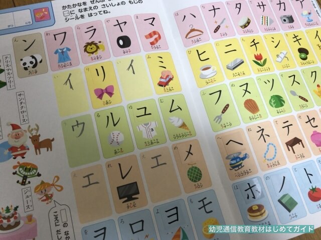 通信教育「幼児ポピー」あおどり年長のカタカナ学習