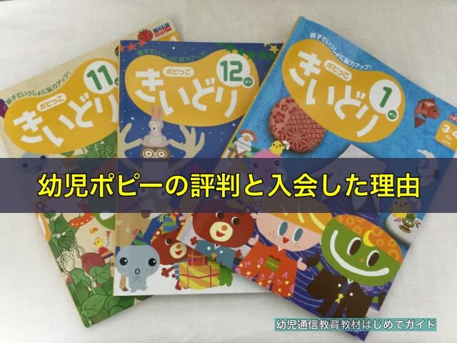 通信教育「幼児ポピー」の評判と入会した理由