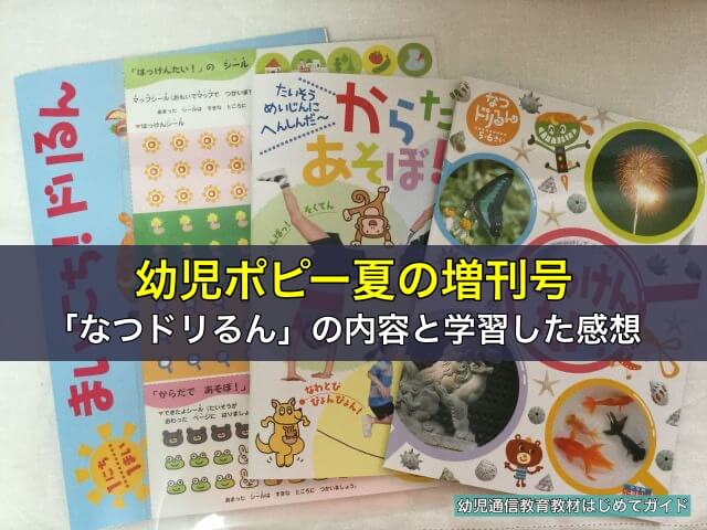 幼児ポピー夏の増刊号「なつドリるん」の内容と学習した感想